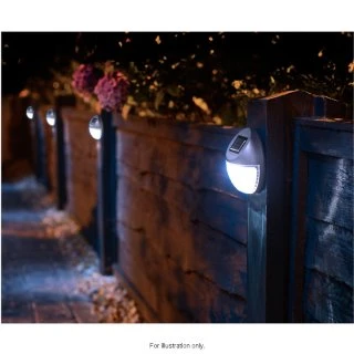 Solar Powered Fence Light - Bronze 4 Solar Powered Fence Light - Bronze - Image 2