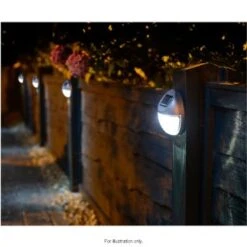 Solar Powered Fence Lights 10pk Bronze - Cool White -Addis Homedecor Store 286942 solar fence lights 2