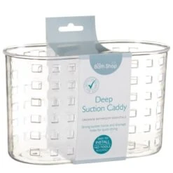 Simply Deep Plastic Suction Caddy - Clear 7 Simply Deep Plastic Suction Caddy - Clear -Addis Homedecor Store 308158 Deep Suction Caddy