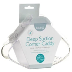 Suction Plastic Corner Caddy - Clear -Addis Homedecor Store 308159 Deep Suction Corner Caddy