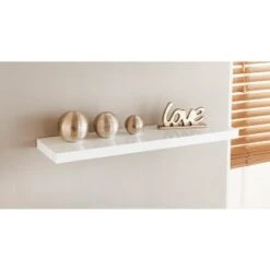 Norsk High Gloss Shelf 90cm - White