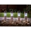 Solar Powered Mini Tube Post - White 6pk