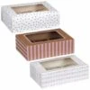 Betty Winters Cupcake Boxes 4pk -Addis Homedecor Store 320783 4pk cupcake boxes holds 6 silver spot 2
