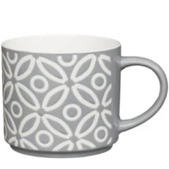 B&M Jumbo Embossed Stacking Mugs 4pk -Addis Homedecor Store 329369 Jumbo Embossed Stacking Mugs Set of 4 2
