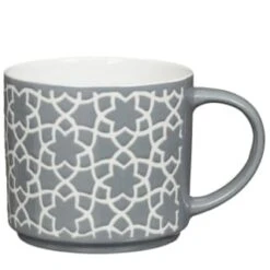B&M Jumbo Embossed Stacking Mugs 4pk -Addis Homedecor Store 329369 Jumbo Embossed Stacking Mugs Set of 4 5