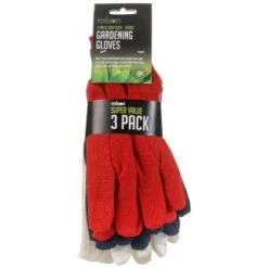 B&M Rolson Gardening Gloves 3pk 7 B&M Rolson Gardening Gloves 3pk -Addis Homedecor Store 330111 rolson gardening gloves 3pk red blue white1