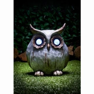 B&M Stone Effect Owl With Crystal Light Eyes 3 B&M Stone Effect Owl With Crystal Light Eyes