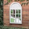 B&M Shutter Door Arched Garden Mirror