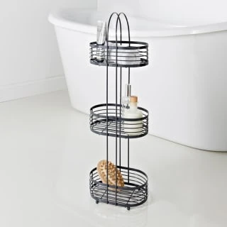 Addis Powder Coated 3 Tier Caddy - Black 3 Addis Powder Coated 3 Tier Caddy - Black