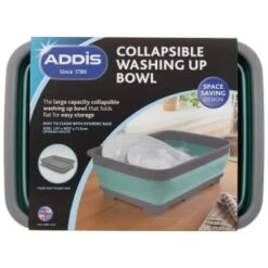 Addis Collapsible Washing Up Bowl - Aqua & Grey -Addis Homedecor Store 332198 addis collapsible washing up bowl grey and aqua