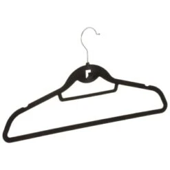 B&M Pure Velvet Hangers 8pk - Black -Addis Homedecor Store 333534 8pk velvet hangers black 2