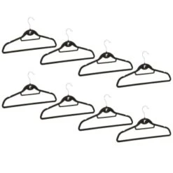 B&M Pure Velvet Hangers 8pk - Black -Addis Homedecor Store 333534 8pk velvet hangers black group