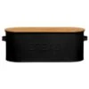 B&M The Organised Kitchen Bread Bin - Black -Addis Homedecor Store 334654 russell hobbs oval bread bin with wooden lid grey 31