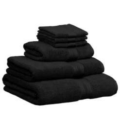 B&M Signature Face Cloth 3pk - Black 7 B&M Signature Face Cloth 3pk - Black -Addis Homedecor Store 337604 337633 337634 337636 signature zero twist towels black 4
