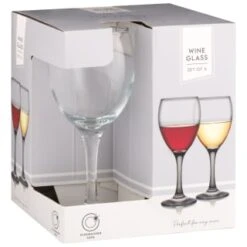 B&M Wine Glasses 4pk -Addis Homedecor Store 338802 set of 4 wine glasses