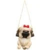B&M Swinging Dog Garden Ornament - Shih Tzu 1 B&M Swinging Dog Garden Ornament - Shih Tzu -Addis Homedecor Store 342057 swinging dogs bow