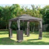 B&M Luxury Steel Framed Gazebo 2.5m - Grey -Addis Homedecor Store 342233 gazebo grey