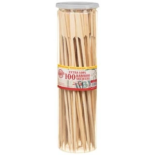 Extra Long Bamboo BBQ Skewers 100pk 3 Extra Long Bamboo BBQ Skewers 100pk