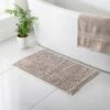 B&M Signature Microfibre Noodle Bath Mat - Biscuit