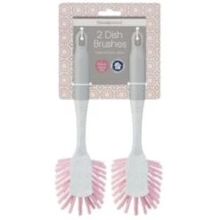 B&M Dish Brushes 2pk - Blush -Addis Homedecor Store 345628 2 printed dish brushes blush 3