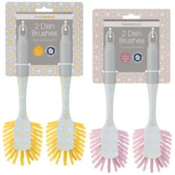 B&M Dish Brushes 2pk - Blush -Addis Homedecor Store 345628 2 printed dish brushes group