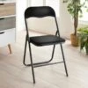 B&M Luxe Velvet Folding Chair - Black -Addis Homedecor Store 349907 luxe velvet folding chair black