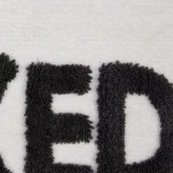 Get Naked Tufted Bath Mat - White -Addis Homedecor Store 351414 urban tropics slogan tufted bathmat get naked 2