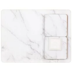 B&M Modern Cork Placemat & Coaster Set 8pc - Marble -Addis Homedecor Store 352225 traditional cork placemats and coaster set 8pc 2