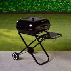 Folding Barbecue With Shelf 8 Folding Barbecue With Shelf -Addis Homedecor Store 353343 folding bbq on wheels with shelf black 4