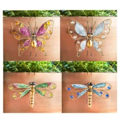 B&M Glitter Plant Pot Hook - Pink Butterfly -Addis Homedecor Store 353658 glitter planter art group