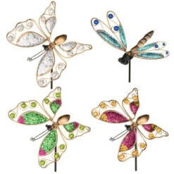 B&M Glitter Stake - Green Butterfly -Addis Homedecor Store 353659 glitter stakes main 2