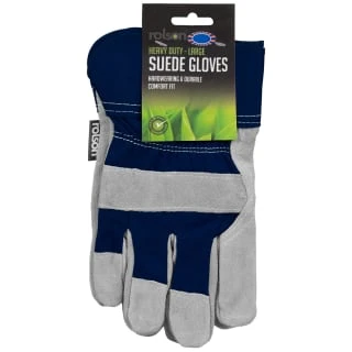 Rolson Heavy Duty Suede Gardening Gloves - Large - Navy 4 Rolson Heavy Duty Suede Gardening Gloves - Large - Navy - Image 2