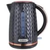 Goodmans Textured Kettle 1.7L - Black & Rose Gold -Addis Homedecor Store 354906 goodmans black and rose gold textured kettle 1 7l