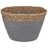 B&M Mini Cotton Wicker Basket - Grey -Addis Homedecor Store 355715 mini straw and cotton rope string basket grey