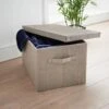 B&M Foldable Storage Box - Grey -Addis Homedecor Store 355745 grey foldable box