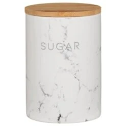 B&M Marble Effect Kitchen Canisters 3pc -Addis Homedecor Store 356820 storage canisters marble effect sugar
