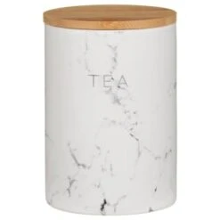 B&M Marble Effect Kitchen Canisters 3pc -Addis Homedecor Store 356820 storage canisters marble effect tea
