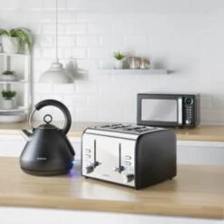 Goodmans Pyramid Kettle 1.5L - Matt Black -Addis Homedecor Store 356865 354912 goodmans 4 slice toaster and kettle matt black