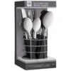 B&M Cutlery Set With Caddy 16pc - Black 2 B&M Cutlery Set With Caddy 16pc - Black -Addis Homedecor Store 357347 16pc cutlery set with caddy black 2