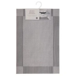 B&M Metallic Woven Placemats - Silver 4pk -Addis Homedecor Store 363869 4pk silver metallic woven placemats