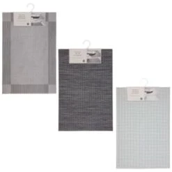 B&M Metallic Woven Placemats - Charcoal 4pk -Addis Homedecor Store 363876 363869 380285 4pk silver metallic woven main 2