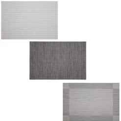 B&M Metallic Woven Placemats - Charcoal 4pk -Addis Homedecor Store 363876 363869 380285 4pk silver metallic woven main