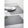 B&M Metallic Woven Placemats - Charcoal 4pk