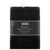 B&M Ribbed Tea Towels 4pk - Black -Addis Homedecor Store 364862 4pk ribbed tea towels black