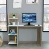 B&M Norvik Desk With Shelves -Addis Homedecor Store 365229 norvik desk with shelves light oak and white finish