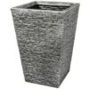 B&M Square Planter - Slate Effect 45cm -Addis Homedecor Store 365324 slate planter tall 45cm