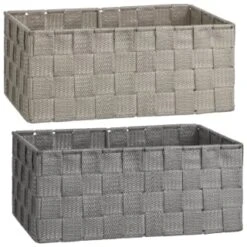 B&M Woven Storage Baskets 3pk - Silver -Addis Homedecor Store 365979 365978 3pk woven baskets group 2