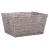 B&M Vannes Heart Cut Out Wicker Basket - Grey -Addis Homedecor Store 366019 heart cut out wicker basket grey