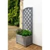B&M Lattice Wooden Planter Grey - 118cm -Addis Homedecor Store 366504 lattice wooden planter grey 120cm