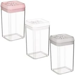 B&M Vacuum Storage Container 2.3L - White -Addis Homedecor Store 368011 368012 368013 vacuum storage 2 3l white 1